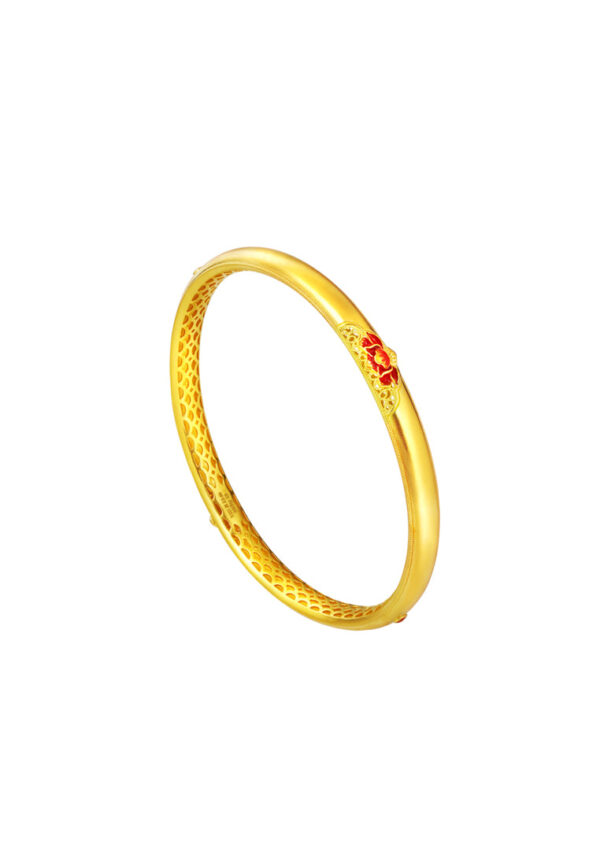 TOMEI x Xifu [国色芳华] Peony Collection, Bangle Yellow Gold 999