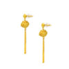TOMEI x Xifu [国色芳华] Peony Collection, Earrings Yellow Gold 999