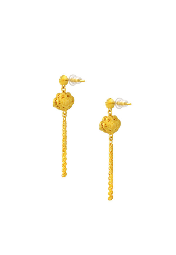 TOMEI x Xifu [国色芳华] Peony Collection, Earrings Yellow Gold 999