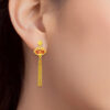 TOMEI x Xifu [国色芳华] Peony Collection, Earrings Yellow Gold 999