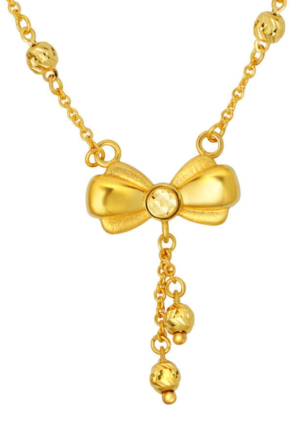 TOMEI Ribbon Necklace, Yellow Gold 916
