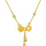TOMEI Ribbon Necklace, Yellow Gold 916