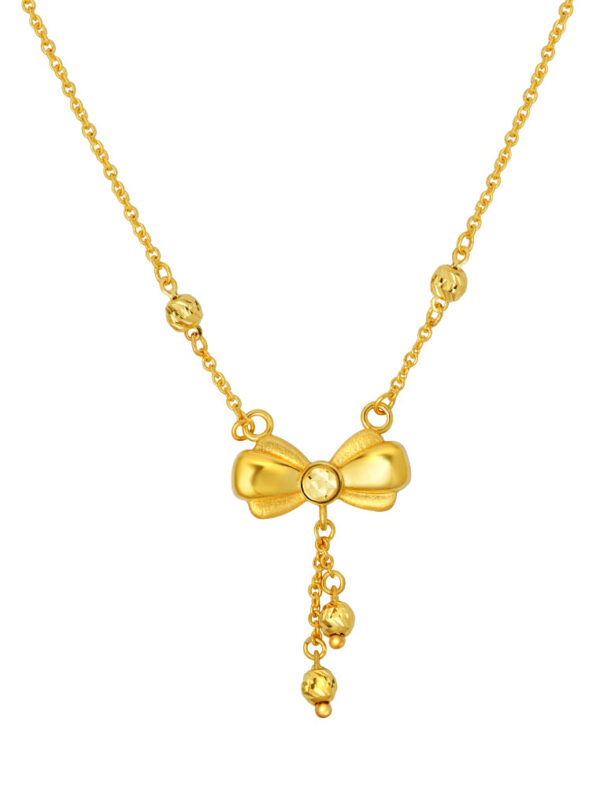 TOMEI Ribbon Necklace, Yellow Gold 916