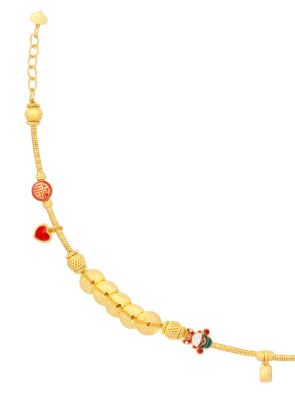TOMEI Symbol Of Fortune Bracelet, Yellow Gold 999