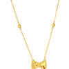 TOMEI Sparkling  Bow Tie Necklace, Yellow Gold 999 (5G)