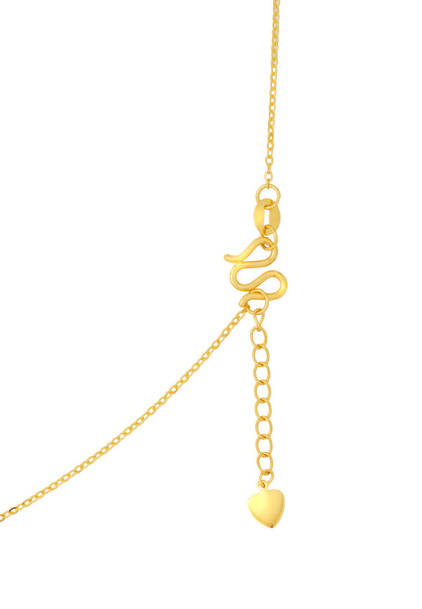 TOMEI Sparkling  Bow Tie Necklace, Yellow Gold 999 (5G)