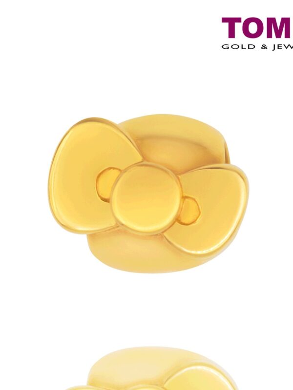 TOMEI x Hello Kitty Ribbon Chomel Charm, Yellow Gold 916 (HK-YG0452P-1C-2.81G)