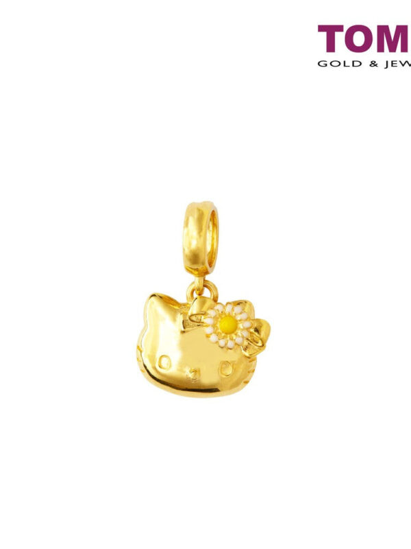 TOMEI x Hello Kitty with Flower Bow Charm, Yellow Gold 916 (HK-YG0581P-EC-2.36G)