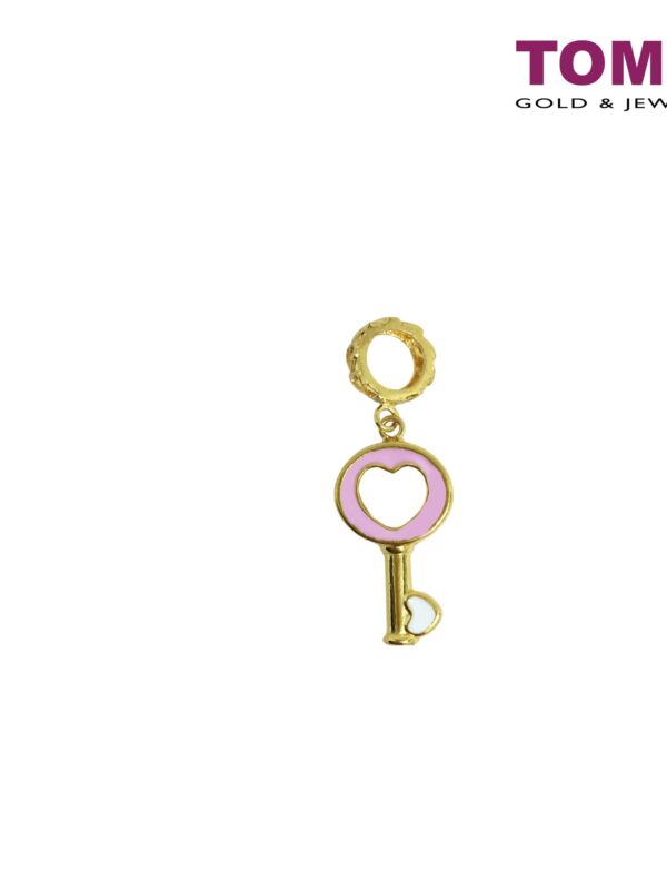 TOMEI The Giving Key of Love 2-Way Charm, Yellow Gold 916
