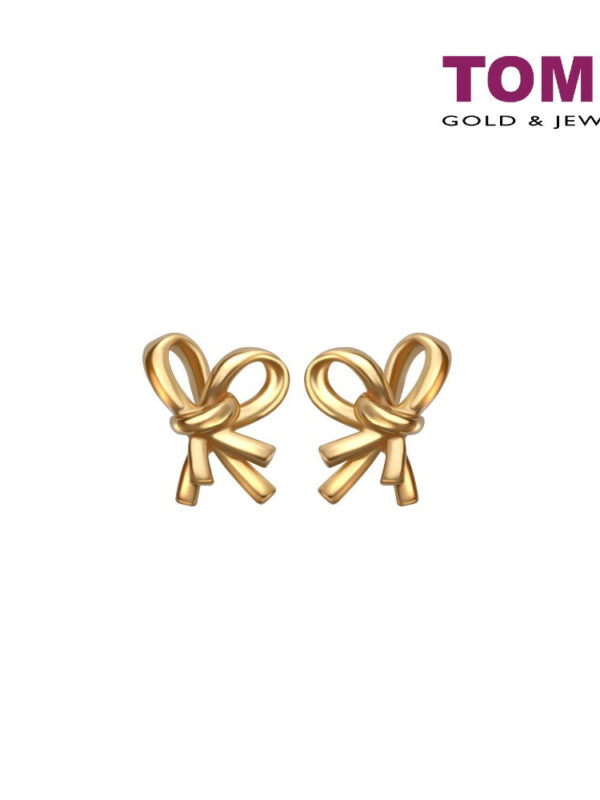 TOMEI Sweet Petite Earrings, Yellow Gold 916 (9Q-YG1194E-1C) (1.94G)