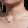 TOMEI The Knot Diamond Necklace, White Gold 375