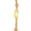 TOMEI Triple Tone Ball Bracelet, Yellow Gold 916