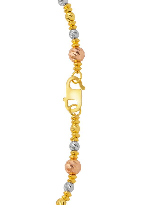 TOMEI Triple Tone Ball Bracelet, Yellow Gold 916