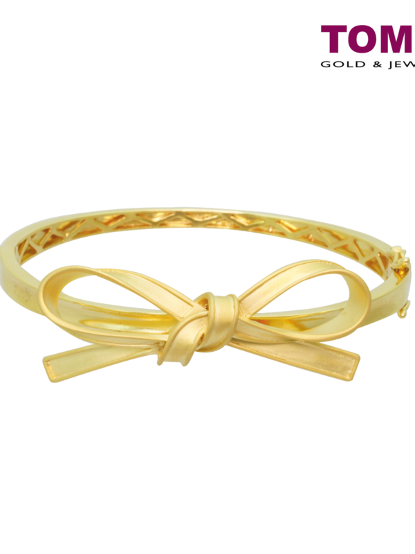 TOMEI Ribbon Bliss Bangle, Yellow Gold 916