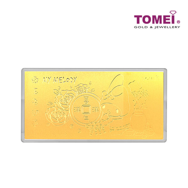 TOMEI X SANRIO My Melody Prosperity Rabbit Gold Wafer 1G I Fine Gold 999.9