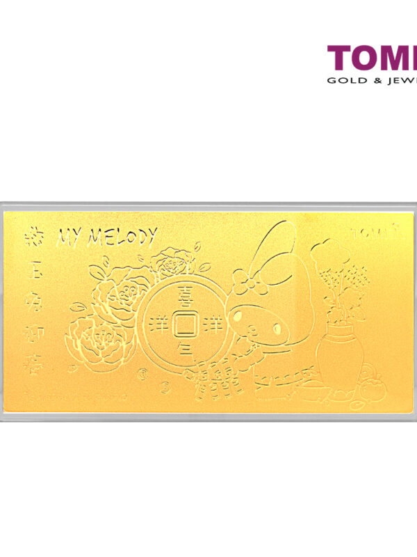 TOMEI X SANRIO My Melody Prosperity Rabbit Gold Wafer 1G I Fine Gold 999.9