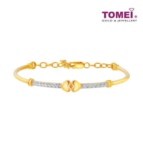 TOMEI The Joint Of Love Bangle, Yellow Gold 916
