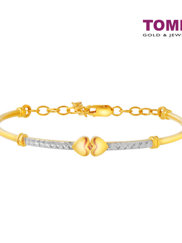 TOMEI The Joint Of Love Bangle, Yellow Gold 916