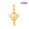 TOMEI The Angel's Key Charm, Yellow Gold 916