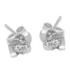 Tomei White Gold 375 (9K) "Lucky in My Life" Diamond Earrings (E1437)