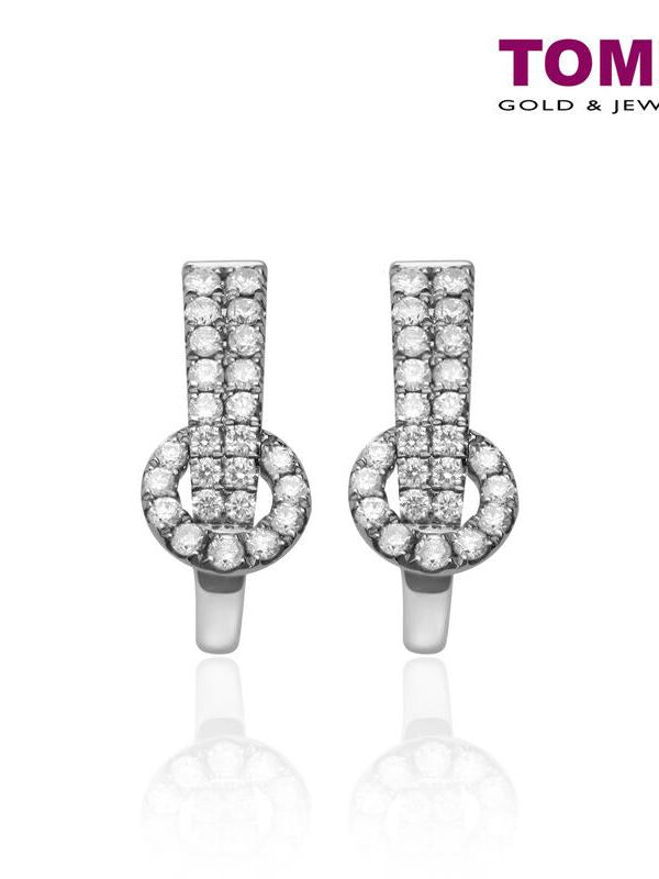 Tomei White Gold 585 (14K) Diamond Earrings (E2009)