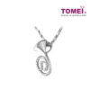 TOMEI Sing Out Loud Diamond Pendant Set, White Gold 375
