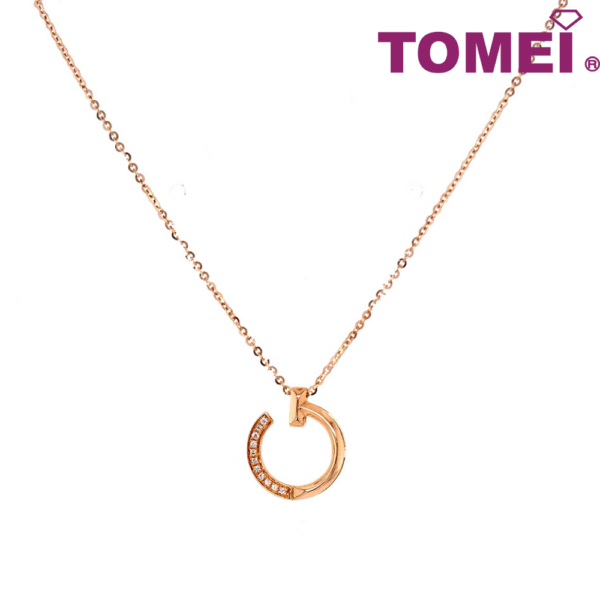 TOMEI Rouge Collection Diamond Necklace, Rose Gold 750