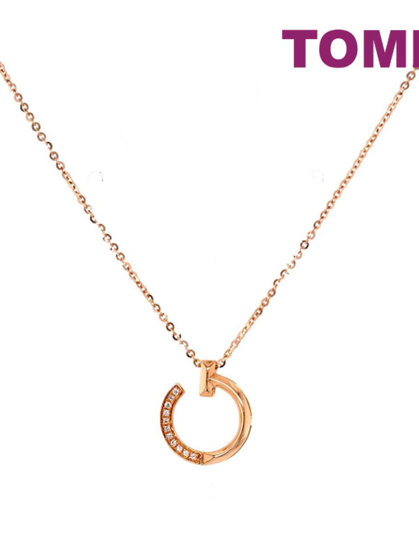 TOMEI Rouge Collection Diamond Necklace, Rose Gold 750