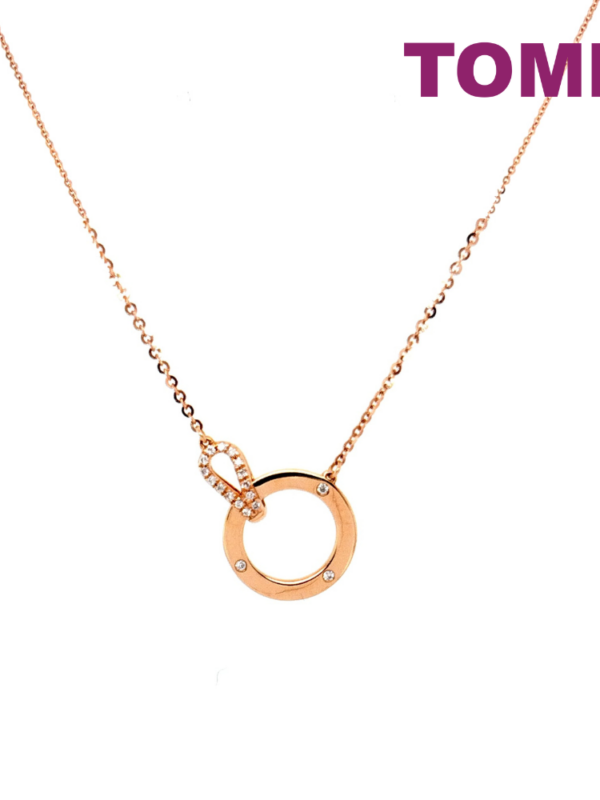 TOMEI Rouge Collection Diamond Necklace, Rose Gold 750