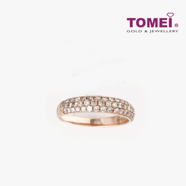 TOMEI Ring, Diamond Rose Gold 750