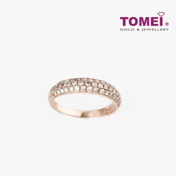TOMEI Ring, Diamond Rose Gold 750