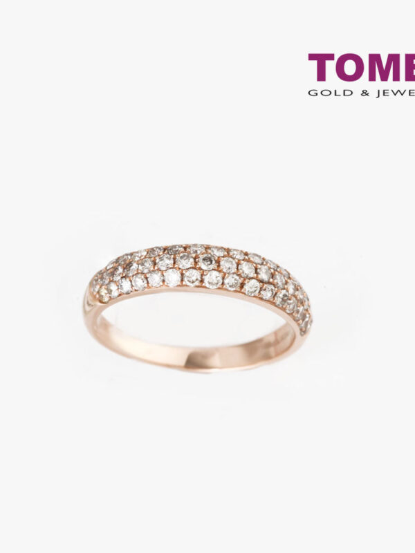 TOMEI Ring, Diamond Rose Gold 750
