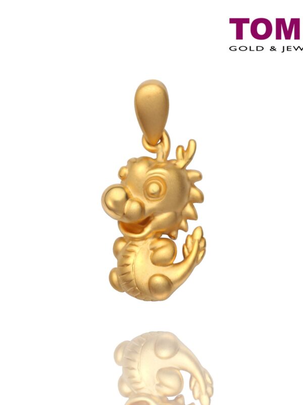 TOMEI Sweet Blessings Dragon Pendant, Yellow Gold 916