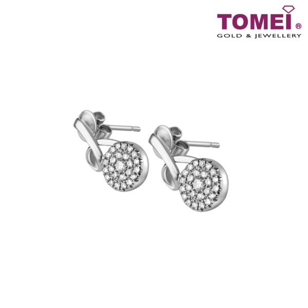 TOMEI Rebecca Earrings, Diamond White Gold 375 (E1191)