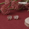 TOMEI Rouge Collection Nacre Love Earrings, Rose Gold 750