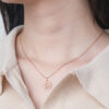 TOMEI Rouge Collection Swan Necklace, Rose Gold 750