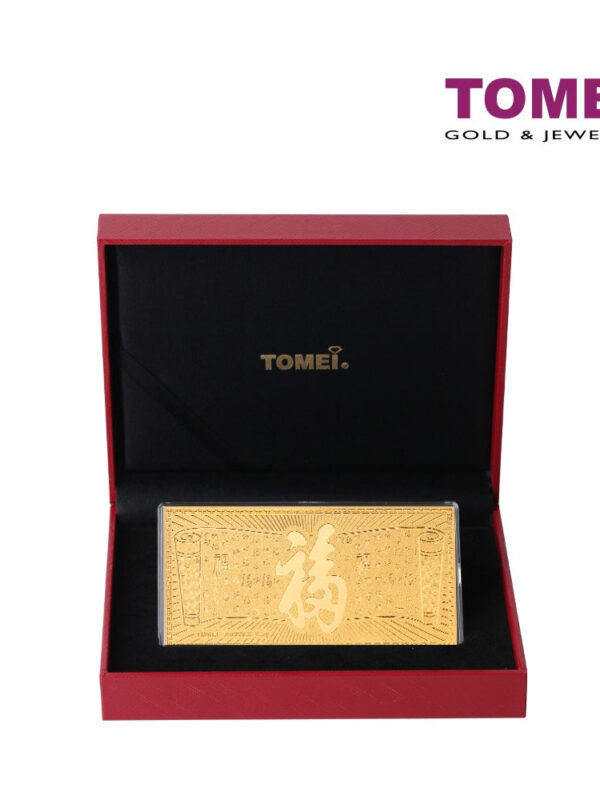 TOMEI 百福图 100 Blessings Gold Wafer 0.5G, Yellow Gold 9999