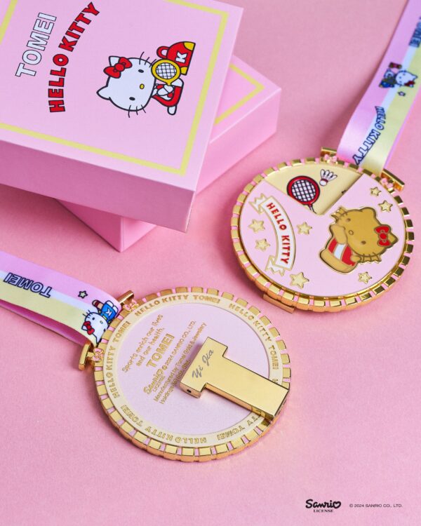 TOMEI X SANRIO Hello Kitty Sports Medal Gold Wafer 0.2G, Yellow Gold 9999