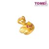TOMEI x Hello Kitty Golden Prosperity Kitty Pink Bow Pendant, Yellow Gold 916 HK-YG0778P-EC-2.20G)
