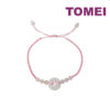 TOMEI [Online Exclusive] Natural Ping-An-Kou Jade with Pink Rope Bracelet