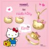 TOMEI x Hello Kitty Kimi Head with Pink Bow Pendant, Yellow Gold 916 (HK-YG0513P-EC-2.67G)