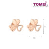 TOMEI Rouge Collection, Three Leaves Clover Earrings, Rose Gold 750