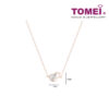 TOMEI Rouge Collection Nacre Simply Gourd Necklace, Rose Gold 750