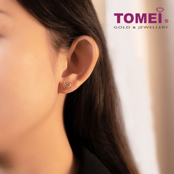 TOMEI Rouge Collection, Endless Love Earrings I Rose Gold 750 (18K)