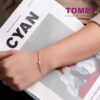 TOMEI Rouge Collection Sparkling Clover Diamond Bracelet, Rose Gold 750