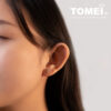 TOMEI Rouge Collection, Three Leaves Clover Earrings, Rose Gold 750