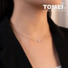 TOMEI Rouge Collection Nacre Simply Gourd Necklace, Rose Gold 750