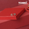 TOMEI Rouge Collection 红玉髓福字 Carnelian Fu Earrings, Rose Gold 750