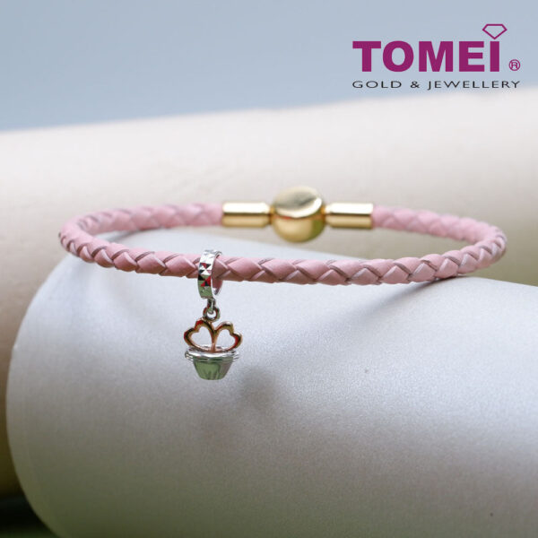 TOMEI Sprinkled with Loving Sparks Cupcake Charm, White Gold 585 (P5535)