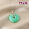 TOMEI The Soothing and Cool Jade Pendant, White/Yellow Gold 750
